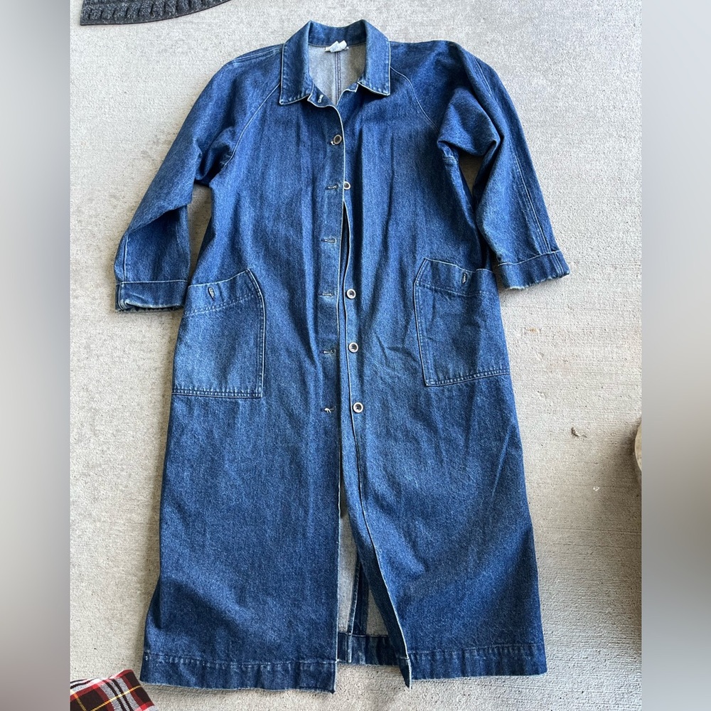 Vintage 90s Oshkosh b’gosh denim duster jacket coat